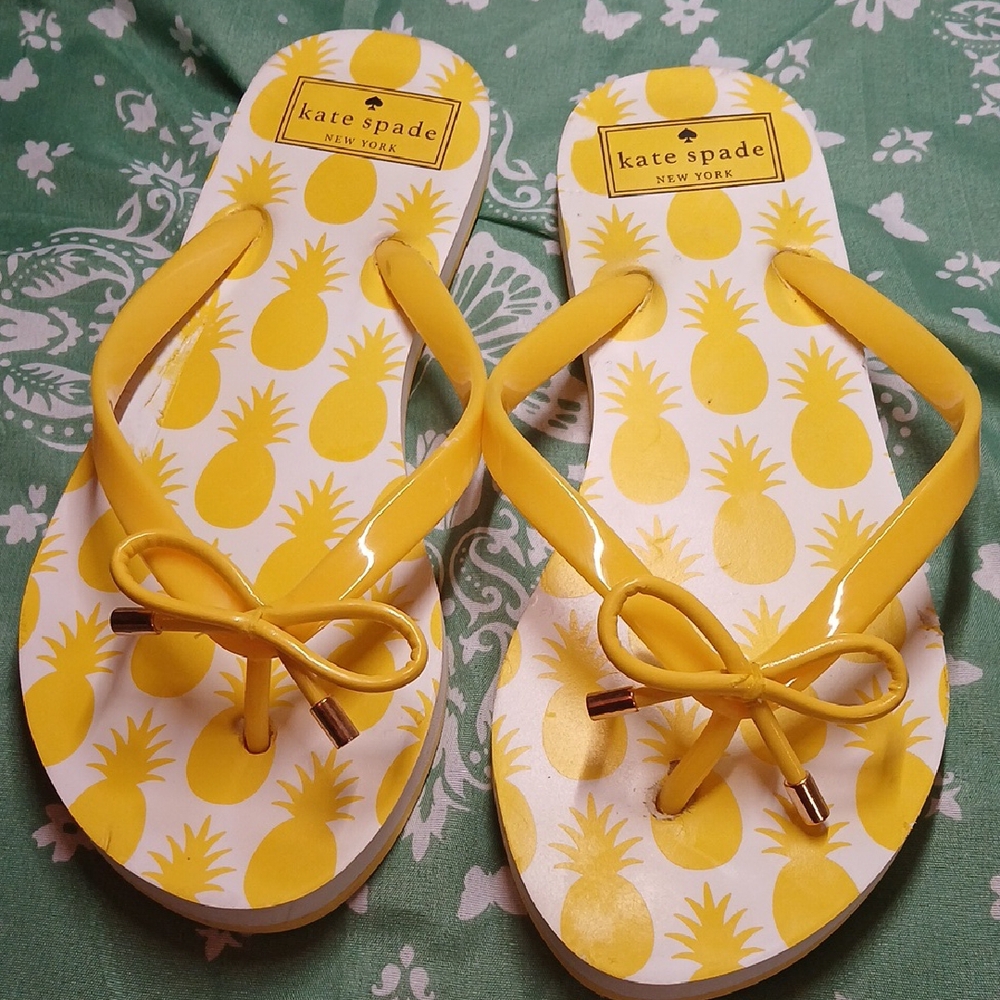 Kate Spade Yellow Pineapple Sandals